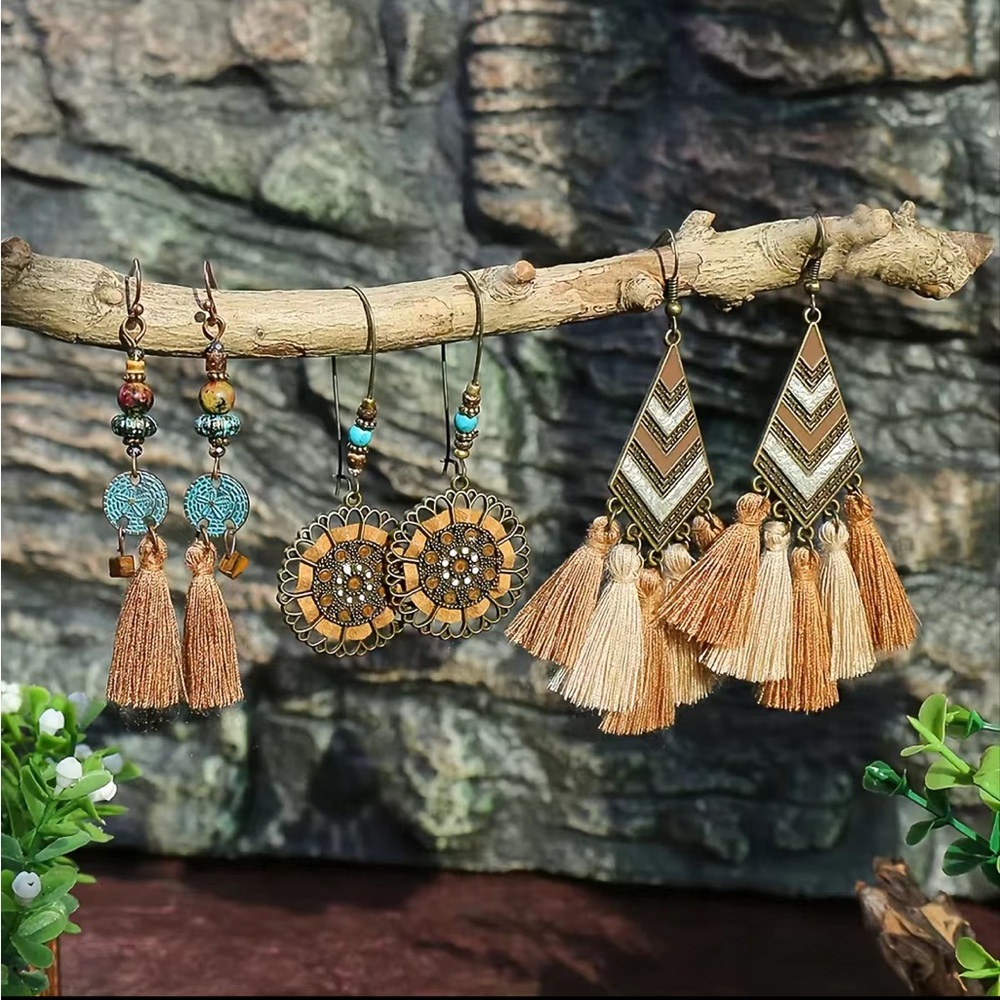 3 pairs boho earring-brand new